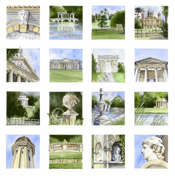 Stowe Gardens print